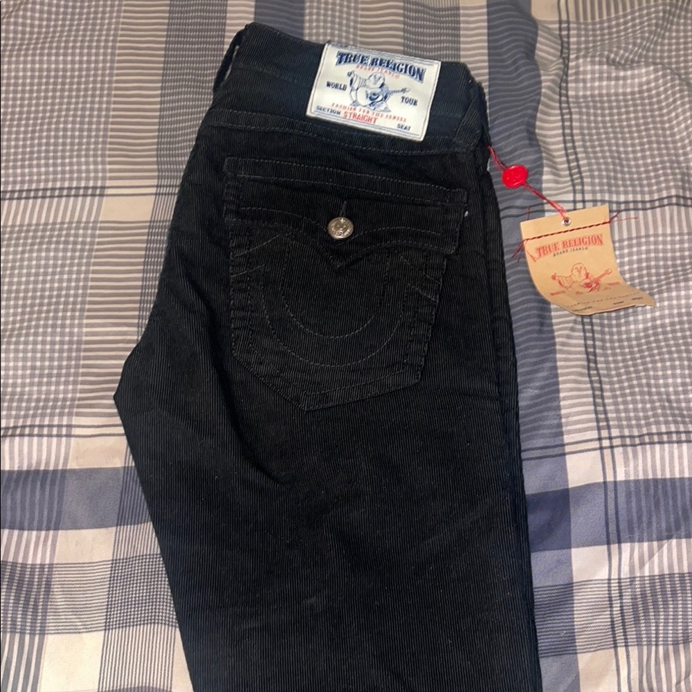 True Religion Black Relaxed Jeans Classic Style